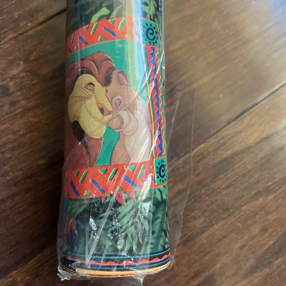 NEW Disney Lion King Grift Wrap Paper 75 Sq Mufasa Simba Vintage New Old Stuff